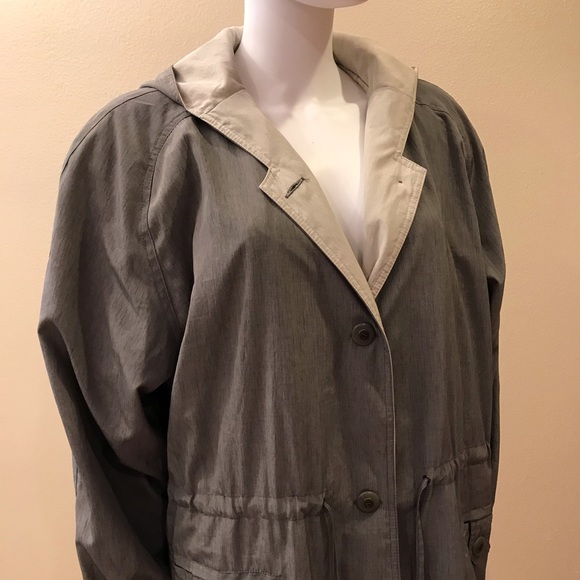 American Bazaar Hooded Trench Coat Rain Jacket - Picture 3 of 11